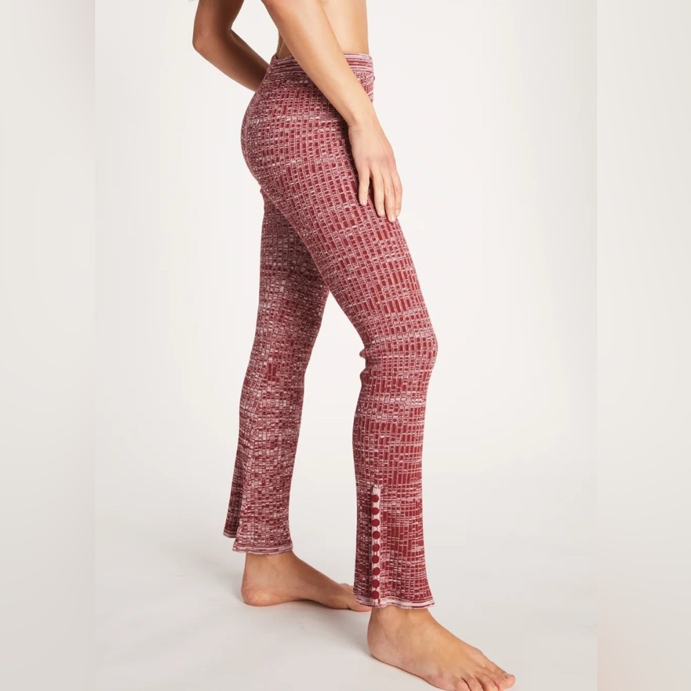 Live the Process Marl Luxe Flare Red Patterned Leggings Size M